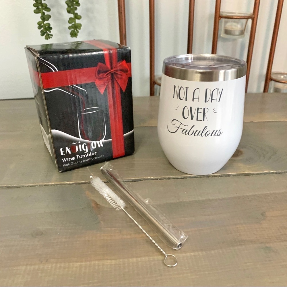 Coholico Not a Day Over Fabulous Wine Tumbler